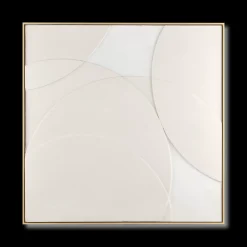 Abstract Tone-on-Tone Circles Framed Art