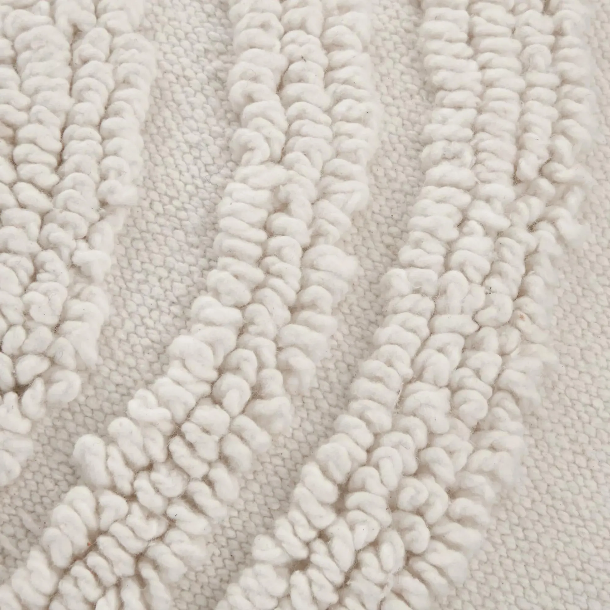 Anya Beige Tufted Rainbow Lumbar Throw Pillow