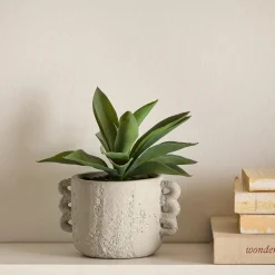 Artificial Aloe in Ceramic Pot