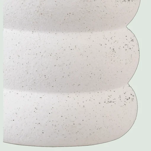 Artificial Cast-Iron Plant in White Speckled Pot - Ideal Dwelling