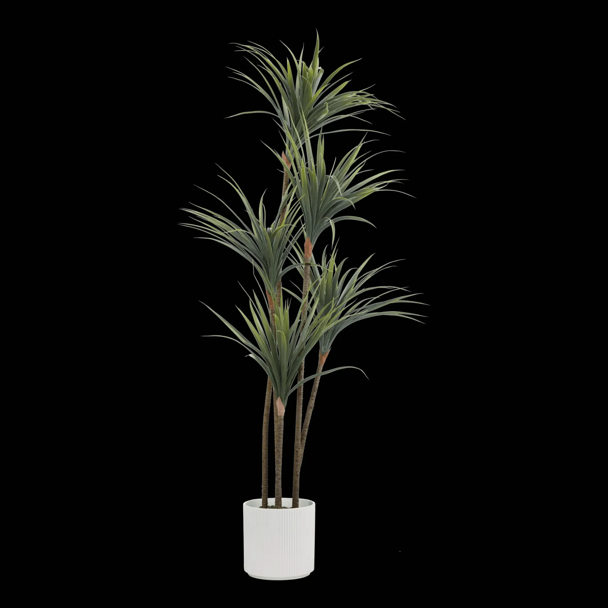 Artificial Exotic Floor Plant in White Pot