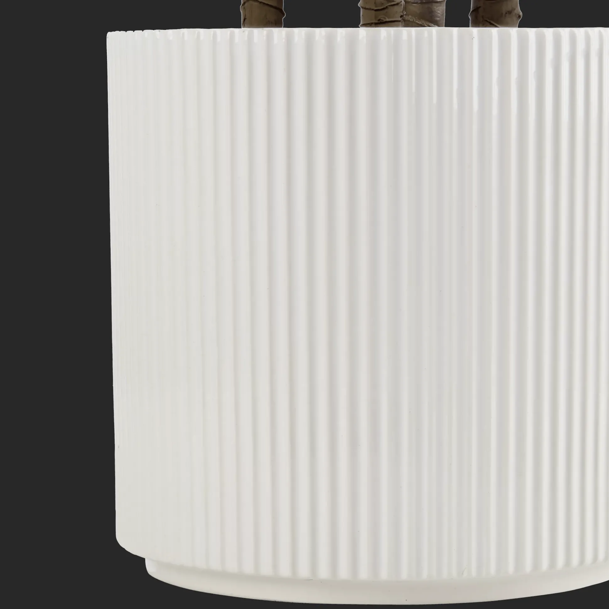 Artificial Exotic Floor Plant in White Pot