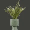 Artificial Fern in Ceramic Pot