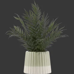 Artificial Fern in Ceramic Pot