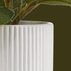 Artificial Plant in Striped Pot