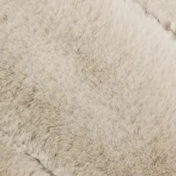 Beige Cougar Faux Fur Throw Pillow