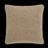 Beige Doodle Boucle Decorative Throw Pillow