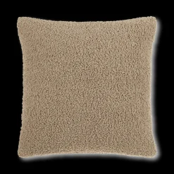 Beige Doodle Boucle Decorative Throw Pillow