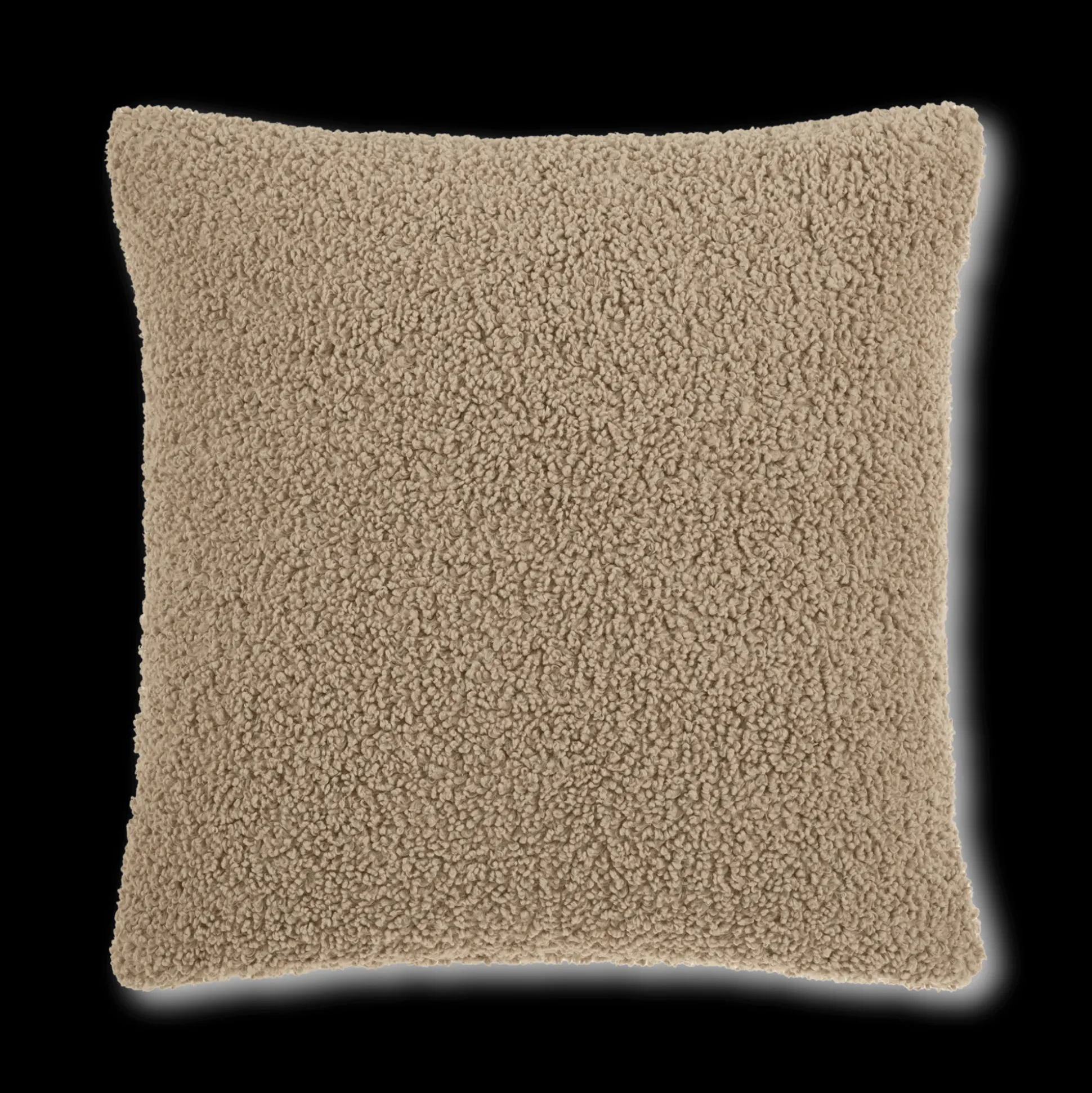 Beige Doodle Boucle Decorative Throw Pillow