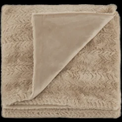Beige Ellyn Faux Fur Throw