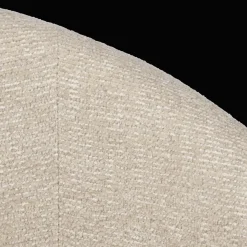 Beige Fabric and Metal Dining Chair