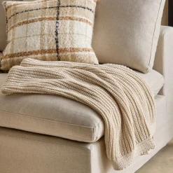 Beige Ribba Throw