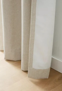 Beige Taha Rod Pocket Back Tab Blackout Curtain