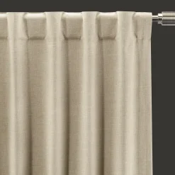 Beige Taha Rod Pocket Back Tab Blackout Curtain