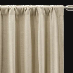 Beige Taha Rod Pocket Back Tab Blackout Curtain
