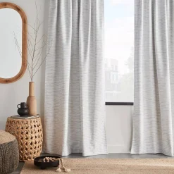 Black And White Dayni Blackout Back-Tab Curtain