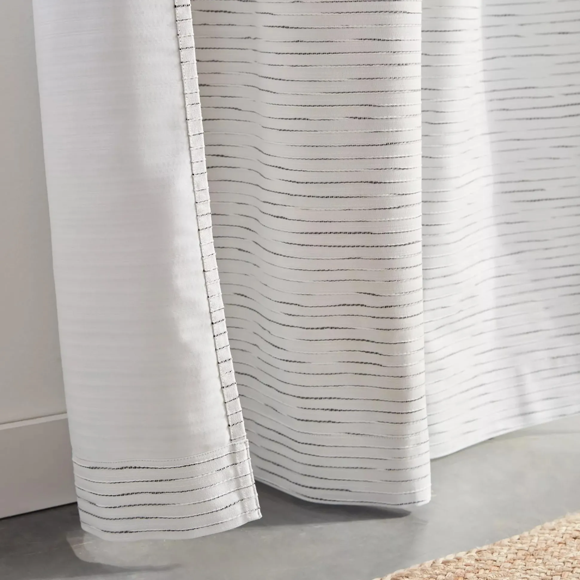 Black And White Dayni Blackout Back-Tab Curtain