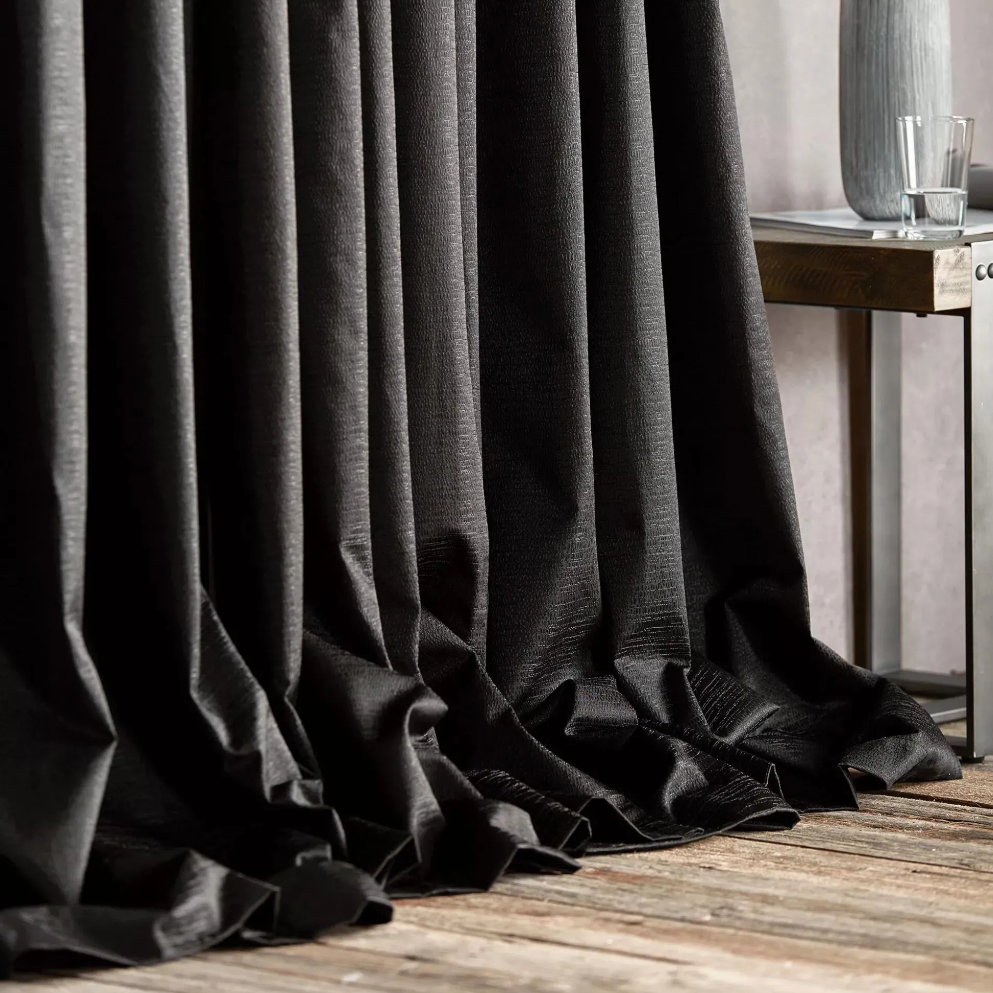 Black Artemesia Blackout Curtain