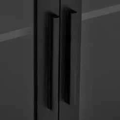 Black Buffet with Glass Doors