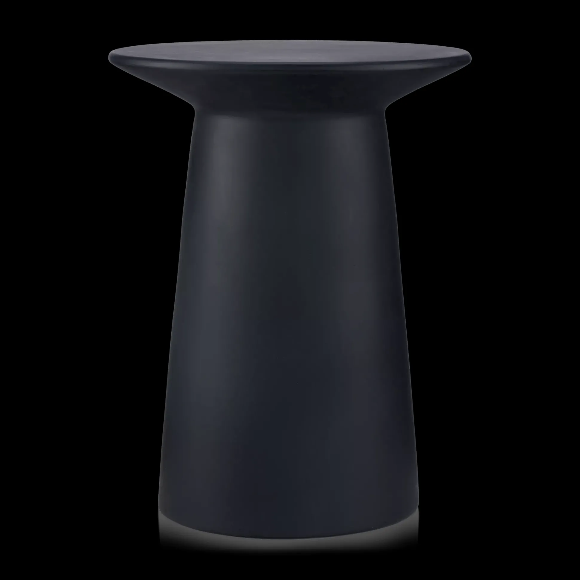 Black Cement Hourglass Side Table