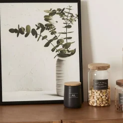 Black Ceramic Garlic Container