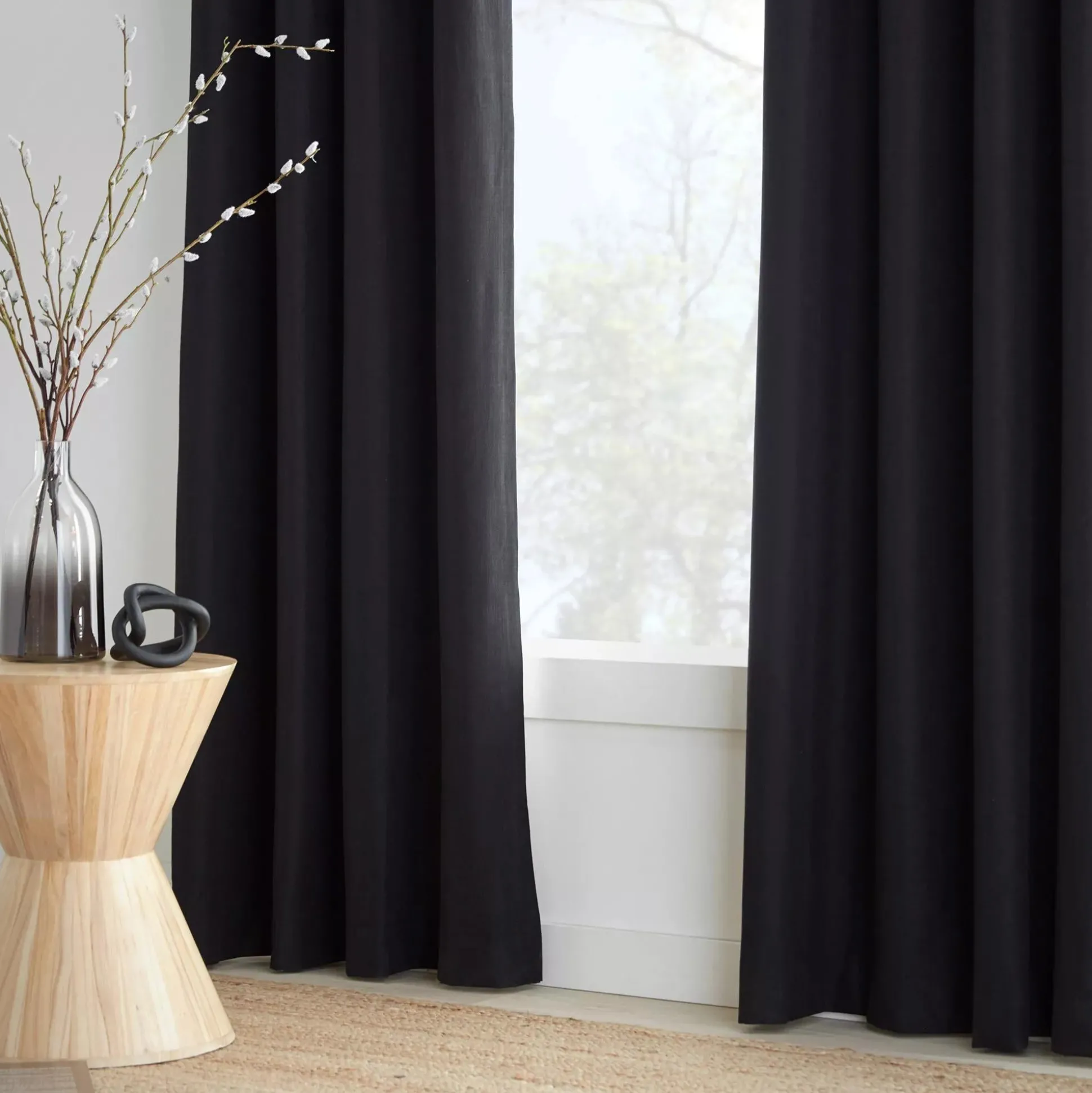 Black Chita Blackout Curtain