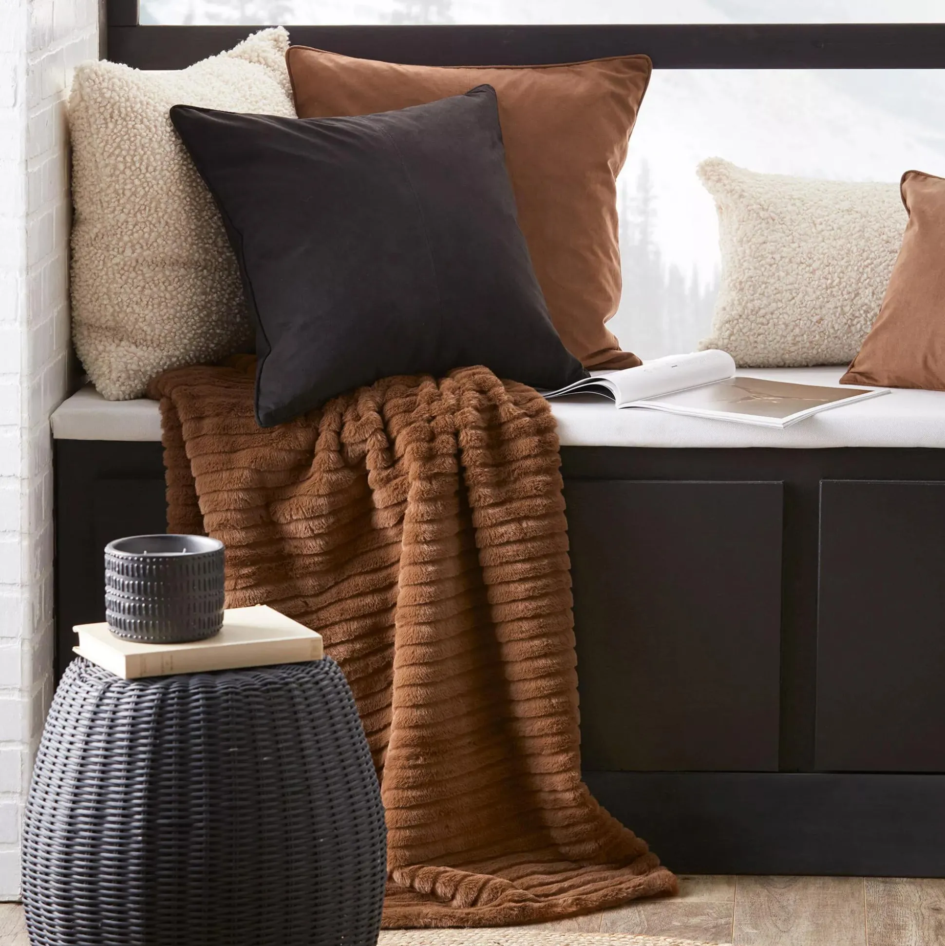 Black Clifford Decorative Pillow