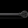 Black Coppola Curtain Rod Set - Diameter 25 mm