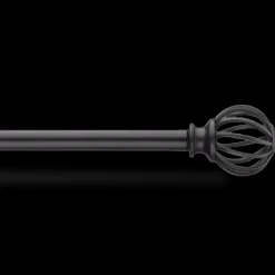 Black Coppola Curtain Rod Set - Diameter 25 mm