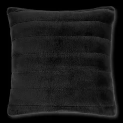 Black Cougar Faux Fur Throw Pillow