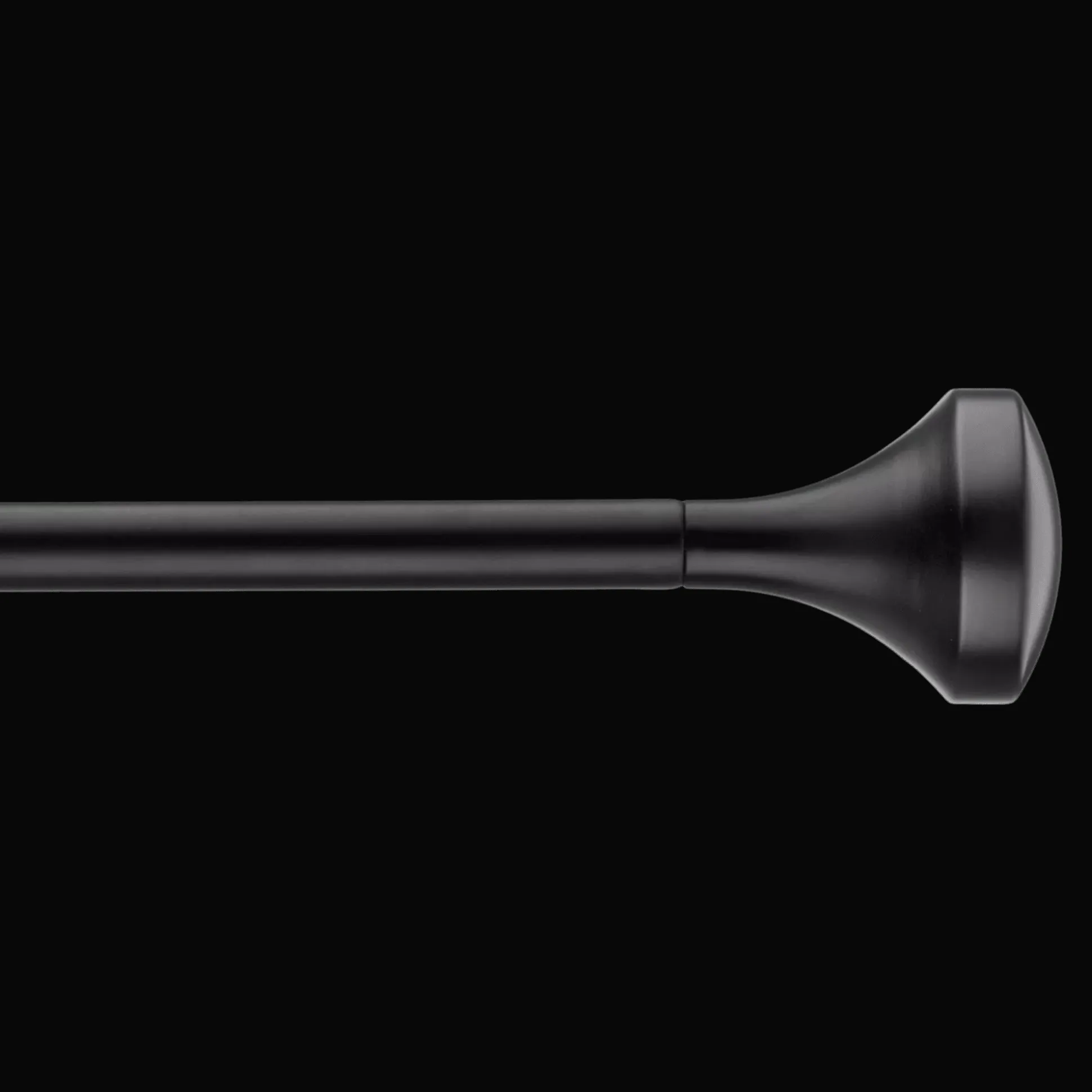 Black Curtain Rod Set - Diameter 16/19 mm