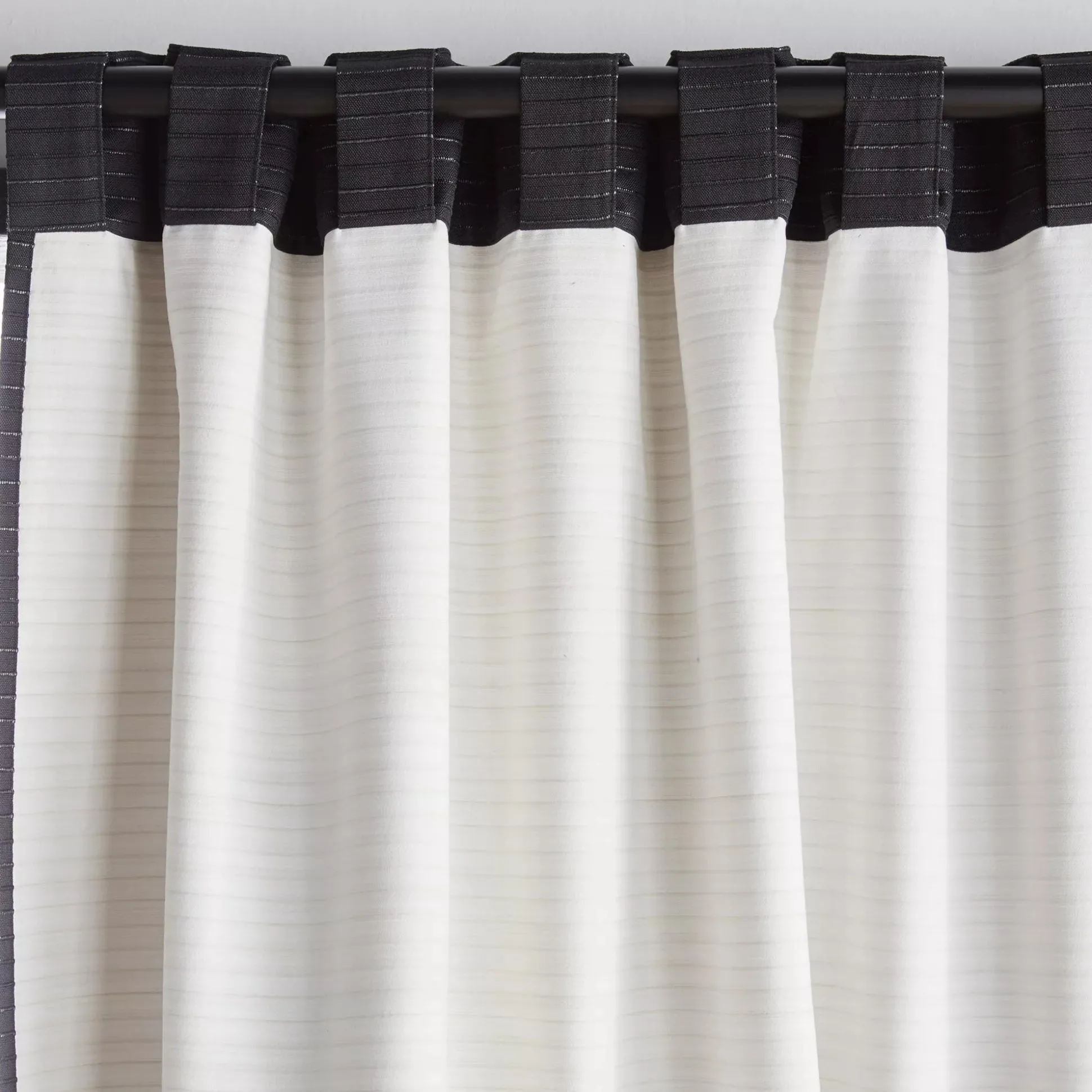 Black Dayni Blackout Back-Tab Curtain