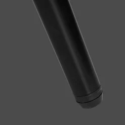 Black Faux Leather and Black Metal Chair