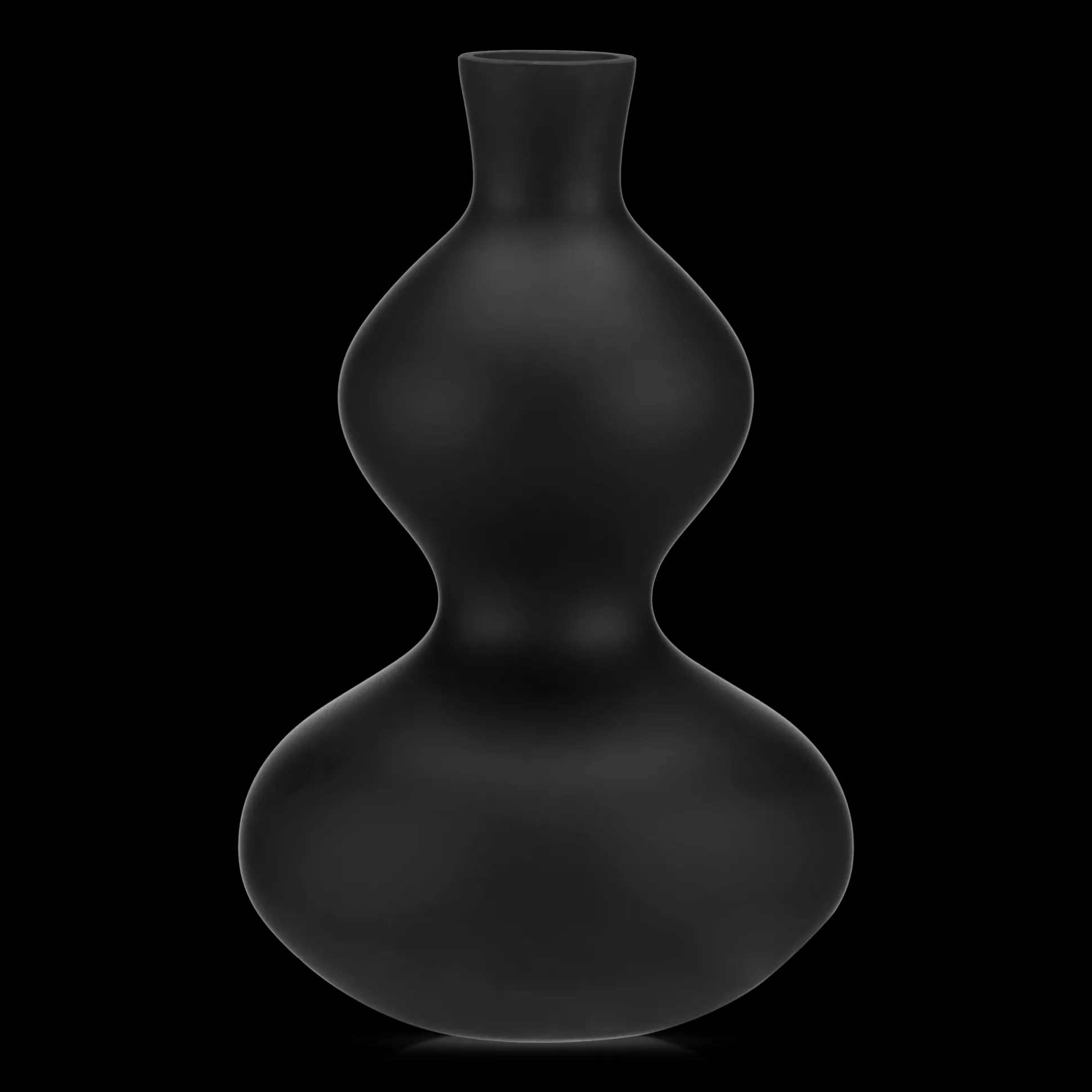 Black Hourglass Bubble Vase