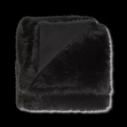 Black Logan Faux Fur Throw