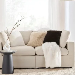 Black Logan Faux Fur Throw