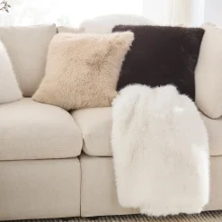 Black Logan Faux Fur Throw