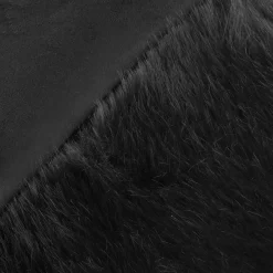 Black Logan Faux Fur Throw