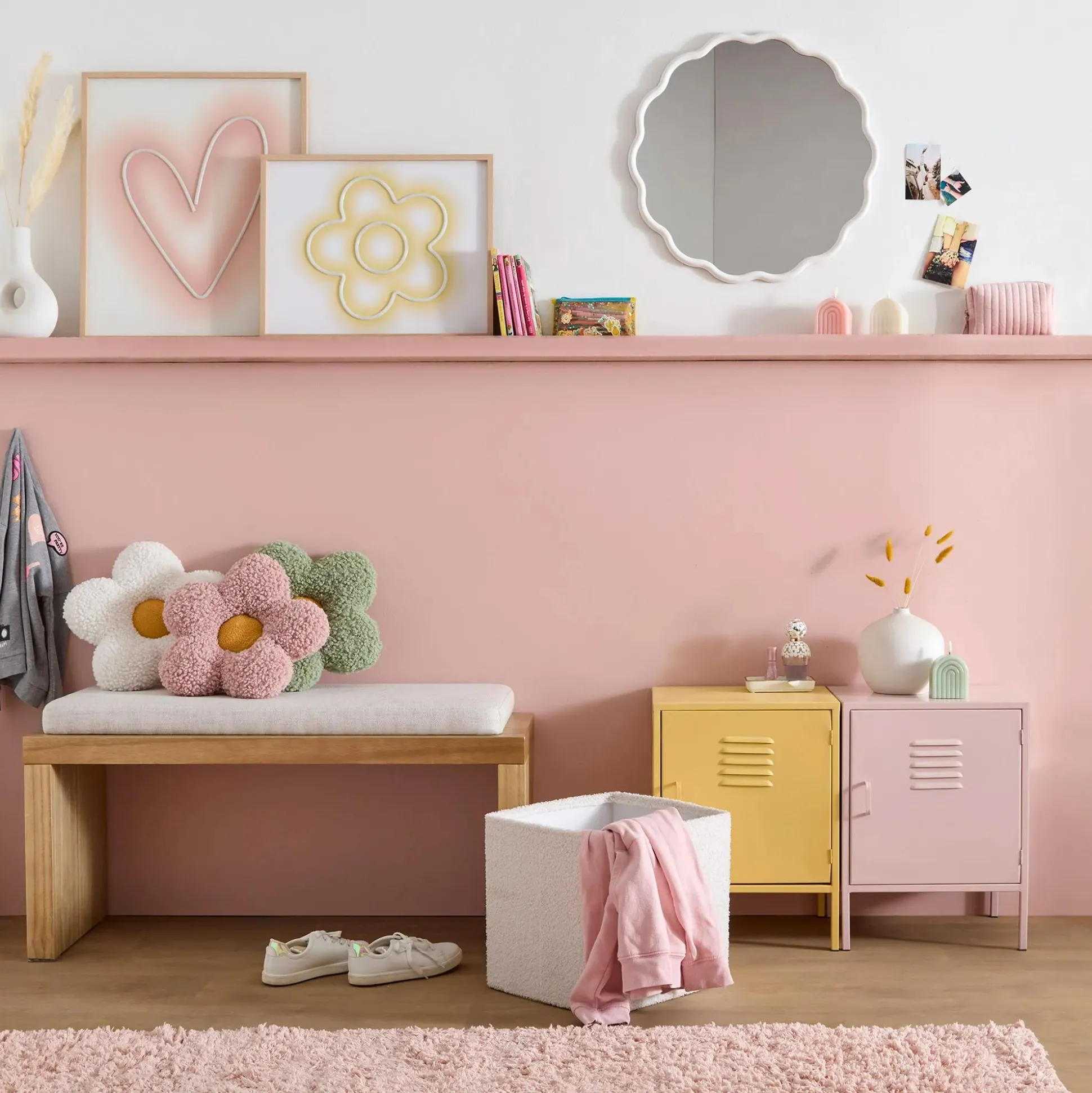 Black Metal Locker Side Table