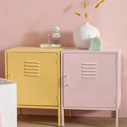 Black Metal Locker Side Table