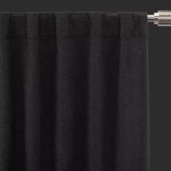 Black Ortega Blackout Back-Tab Curtain