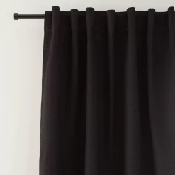 Black Ortega Blackout Back-Tab Curtain