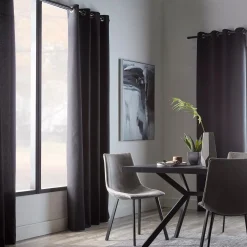 Black Quincy Panel Curtain