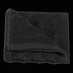 Black Ribbed Washcloth