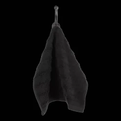 Black Ribbed Washcloth