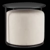 Black Side Table with Ottoman