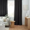Black Taha Rod Pocket Back Tab Blackout Curtain