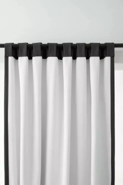Black Taha Rod Pocket Back Tab Blackout Curtain