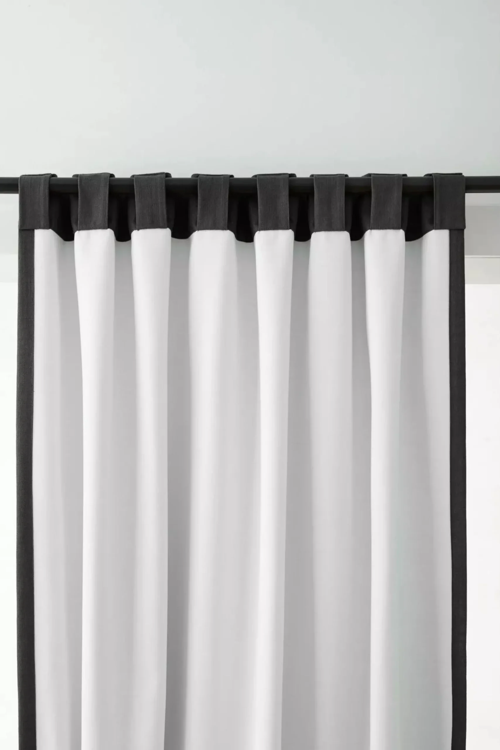 Black Taha Rod Pocket Back Tab Blackout Curtain