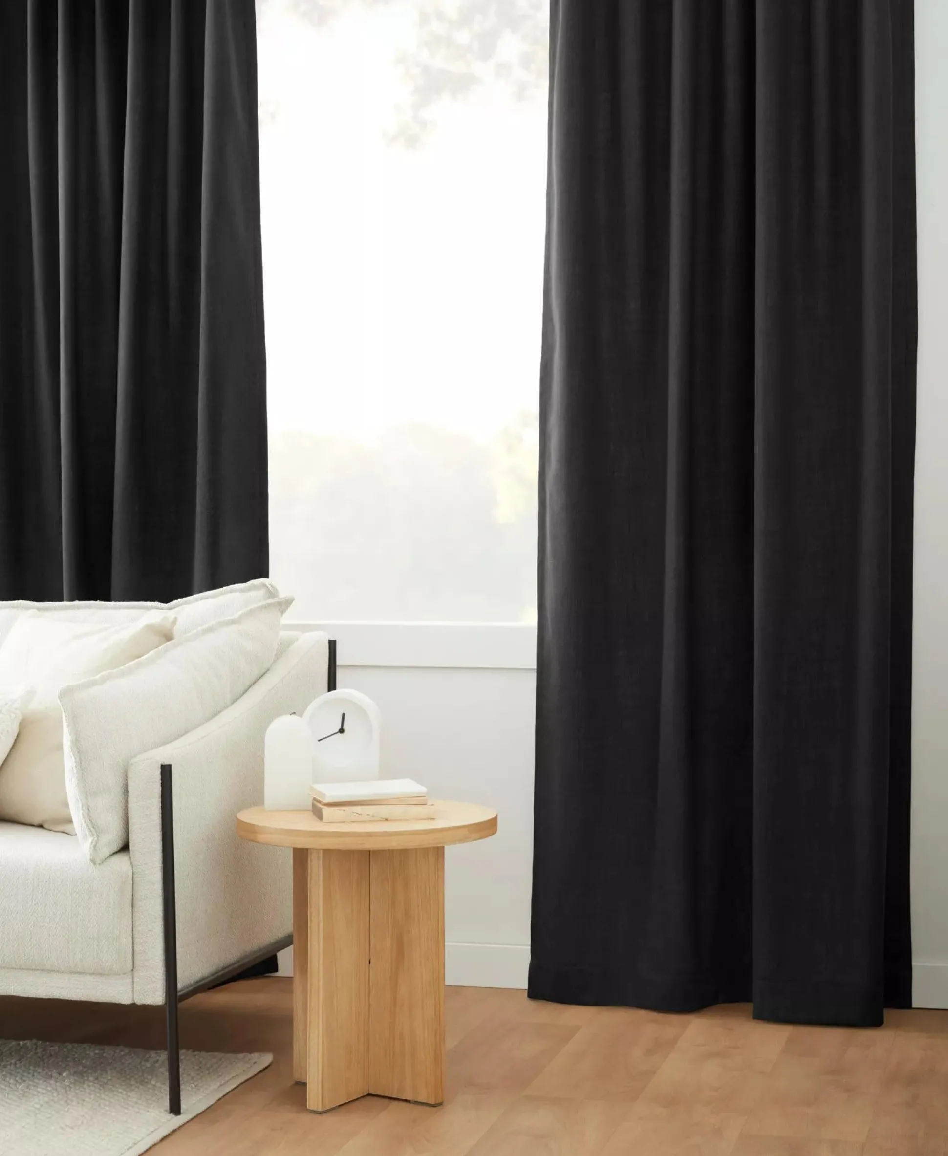Black Taha Rod Pocket Back Tab Blackout Curtain
